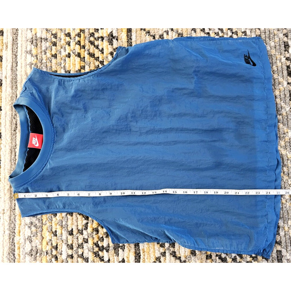 Nike Women's Size Medium Dri-Fit Tech Hypermesh Blue 2 Layer Athletic Tank Top - Picture 11 of 12